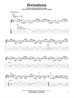 page one of Divinations (Guitar Tab (Single Guitar))