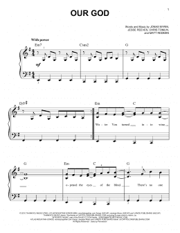 page one of Our God (Easy Piano)