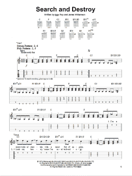 page one of Search And Destroy (Easy Guitar Tab)