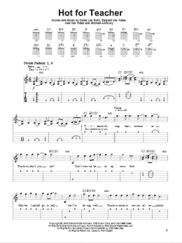 page one of Hot For Teacher (Easy Guitar Tab)
