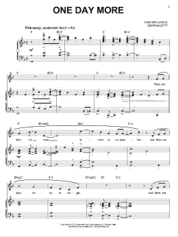 page one of One Day More (Piano & Vocal)