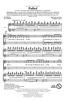 page one of Pulled (from The Addams Family) (arr. Ed Lojeski) (SSA Choir)