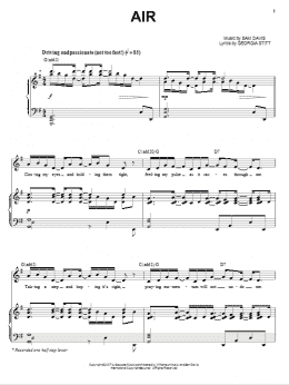 page one of Air (Piano & Vocal)