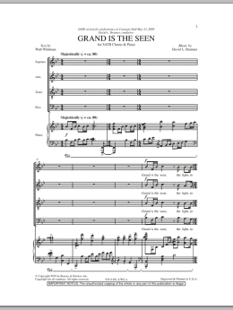 page one of Grand Is The Seen (SATB Choir)