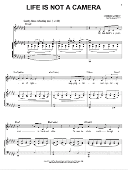 page one of Life Is Not A Camera (Piano & Vocal)