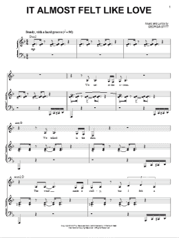 page one of It Almost Felt Like Love (Piano & Vocal)