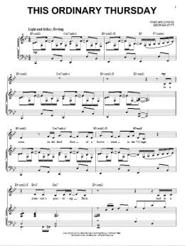 page one of This Ordinary Thursday (Piano & Vocal)