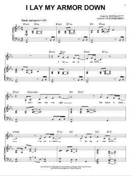 page one of I Lay My Armor Down (Piano & Vocal)