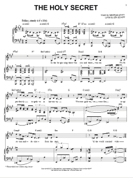 page one of The Holy Secret (Piano & Vocal)