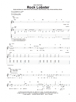 page one of Rock Lobster (Guitar Tab)