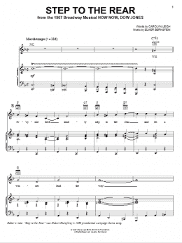 page one of Step To The Rear (Piano, Vocal & Guitar Chords (Right-Hand Melody))