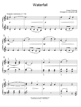 page one of Waterfall (Educational Piano)