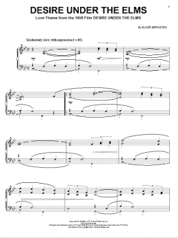 page one of Desire Under The Elms (Piano Solo)