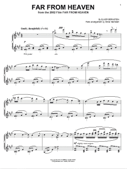 page one of Far From Heaven (Piano Solo)