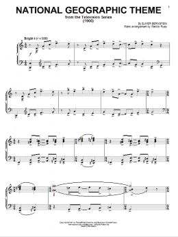 page one of National Geographic Theme (Piano Solo)