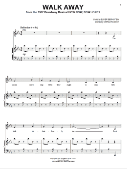 page one of Walk Away (Piano, Vocal & Guitar Chords (Right-Hand Melody))
