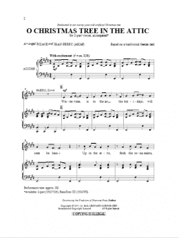 page one of O Christmas Tree In The Attic (2-Part Choir)