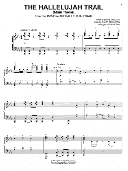 page one of The Hallelujah Trail (Main Theme) (Piano, Vocal & Guitar Chords (Right-Hand Melody))
