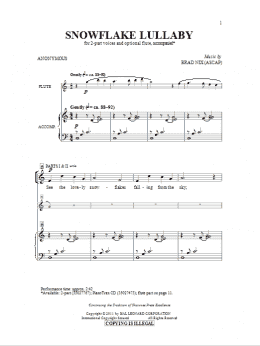 page one of Snowflake Lullaby (2-Part Choir)