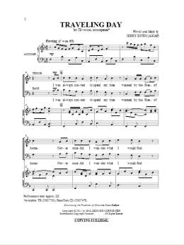 page one of Traveling Day (TB Choir)