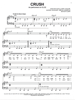 page one of Crush (Piano & Vocal)