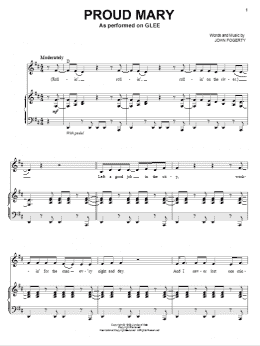 page one of Proud Mary (Piano & Vocal)