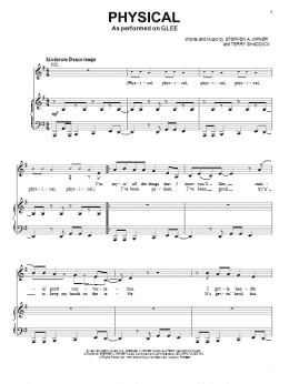 page one of Physical (Piano & Vocal)