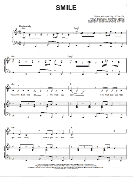 page one of Smile (Piano & Vocal)