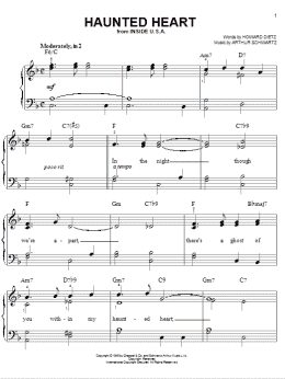 page one of Haunted Heart (Easy Piano)