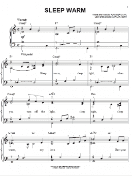 page one of Sleep Warm (Easy Piano)