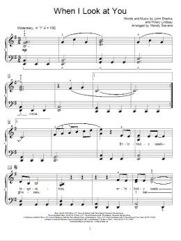 page one of When I Look At You (Educational Piano)
