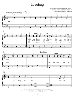 page one of Lovebug (Educational Piano)