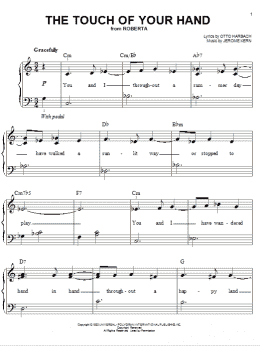 page one of The Touch Of Your Hand (Easy Piano)