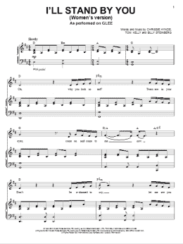 page one of I'll Stand By You (Piano & Vocal)