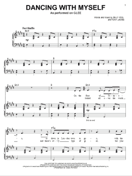 page one of Dancing With Myself (Piano & Vocal)