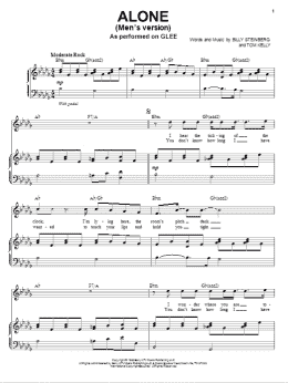 page one of Alone (Piano & Vocal)