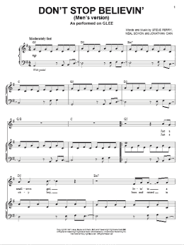 page one of Don't Stop Believin' (Piano & Vocal)