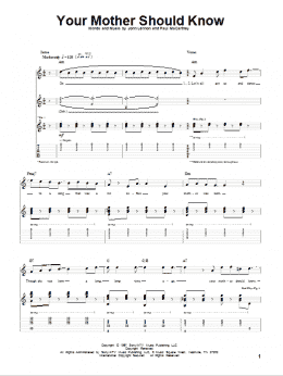 page one of Your Mother Should Know (Guitar Tab)