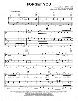 page one of F**k You (Forget You) (Piano, Vocal & Guitar Chords (Right-Hand Melody))