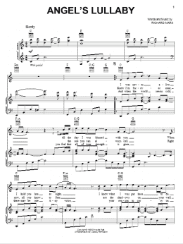 page one of Angel's Lullaby (Piano, Vocal & Guitar Chords (Right-Hand Melody))