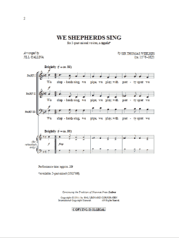 page one of We Shepherds Sing (3-Part Mixed Choir)