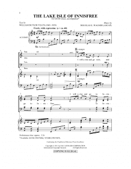 page one of The Lake Isle Of Innisfree (SATB Choir)