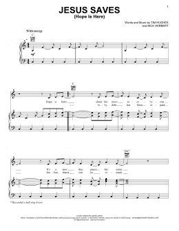 page one of Jesus Saves (Piano, Vocal & Guitar Chords (Right-Hand Melody))