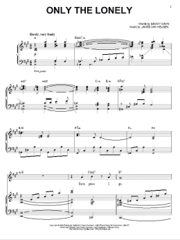 page one of Only The Lonely (Piano & Vocal)