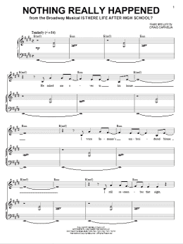 page one of Nothing Really Happened (Piano & Vocal)