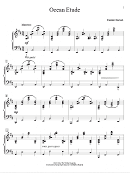 page one of Ocean Etude (Educational Piano)