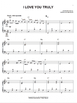 page one of I Love You Truly (Accordion)