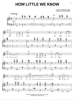 page one of How Little We Know (Piano & Vocal)