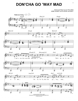 page one of Don'cha Go 'Way Mad (Piano & Vocal)
