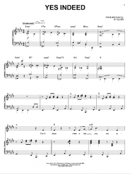 page one of Yes Indeed (Piano & Vocal)